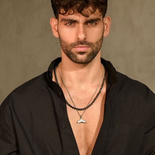 סט שרשראות לגבר בזהב