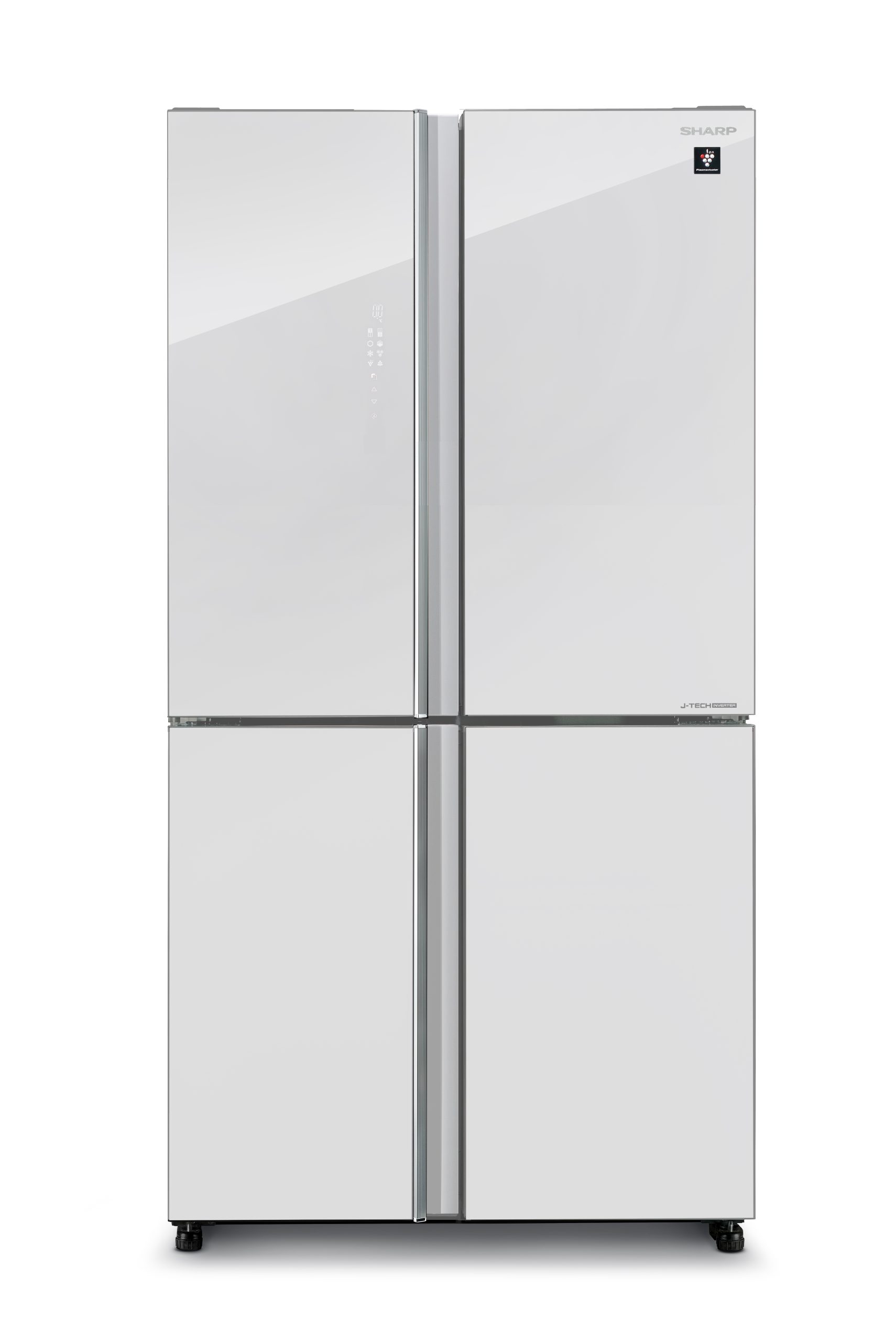 מקרר 4 דלתות 532 ליטר שארפ SHARP דגם SJ-8590 WH זכוכית לבנה