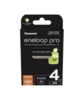 רביעיית סוללות נטענות פנסוניק Panasonic Eneloop Pro AA