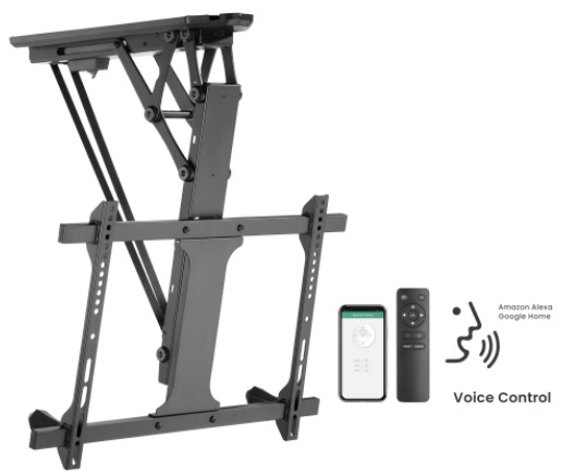 מתקן תלייה תקרתי חשמלי למסכים 32"-70" Lumi PLB-M0546AI