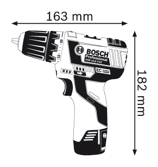  מברגה קומפקטית BOSCH GSR 10.8-EC