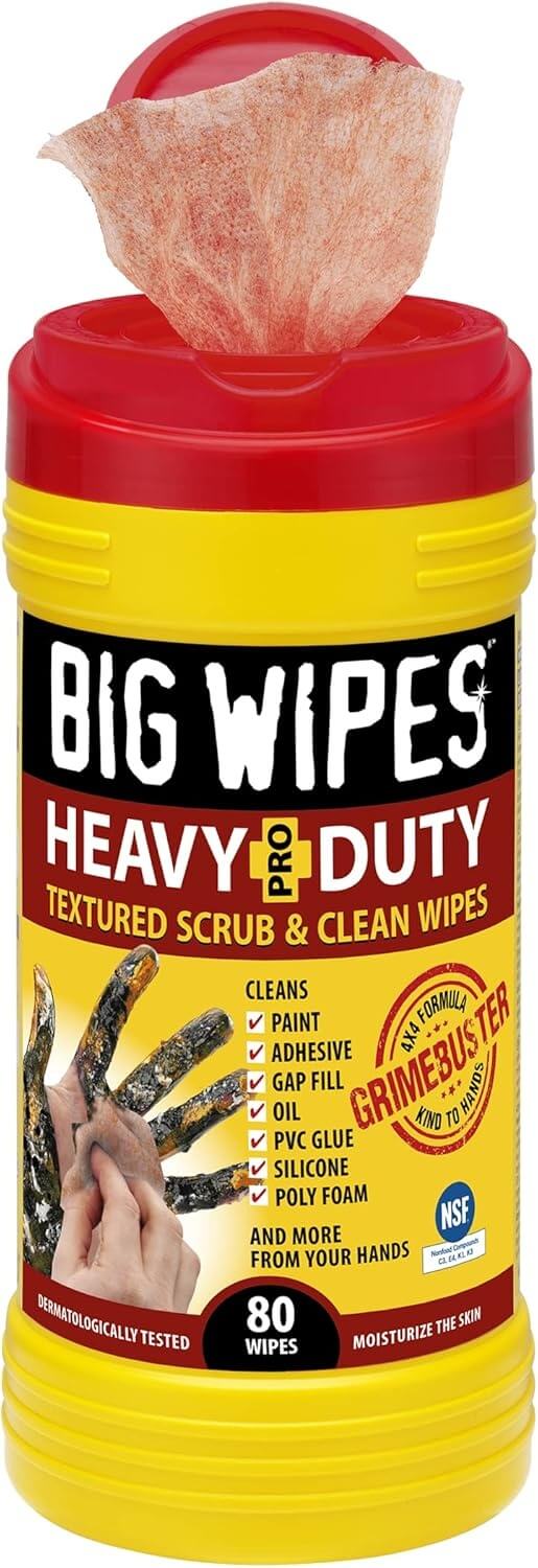 מגבוני ניקוי תעשייתיים Big Wipes Heavy-Duty – הטיפול בלכלוך קשה