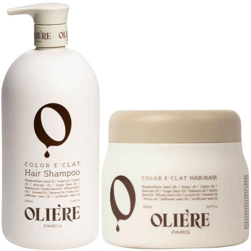מארז שמפו + מסכה OLIERE לשיער צבוע או פגום לטיפול עמוק ושיקום השיער אולייר