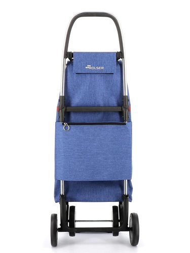 עגלת קניות 4 גלגלים מתקפלת לחצי תוצרת ספרד צבע כחול