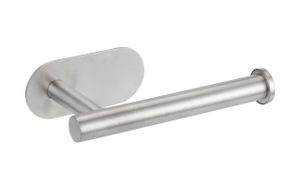 מחזיק נייר טואלט בהדבקה Set & Stick מהודר נירוסטה מוברש