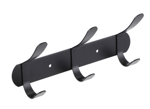קולב מגבות 3 ווים Set & Stick עגול אפור מטאלי