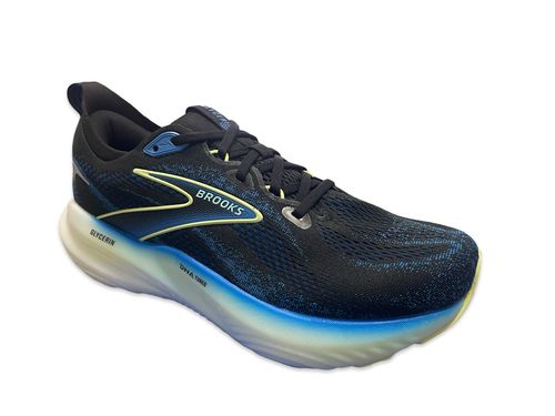 נעלי ריצה לגברים Brooks GLYCERIN 22 בצבע כחול/שחור/לבן רוחב 2E