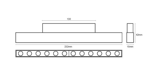 ספוט מגנטי מתכוונן עדשות FLEX LBM 12W