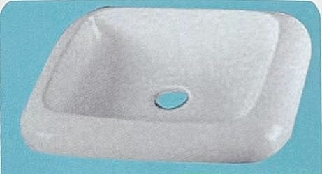 כיור מונח מלבני בצבע לבן  58X51X13 מק