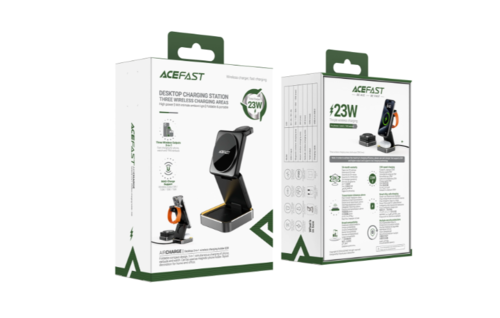  מטען אינדוקטיבי 3 ב-1 - שחור Acefast E20 3 in 1 Inductive Charger