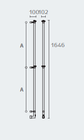 מוט מחמם מגבות דגם 616A