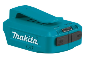 מתאם סוללות 18V ל2 חיבורי Makita LXT 18V ADP05 USB - גוף בלבד ללא סוללה