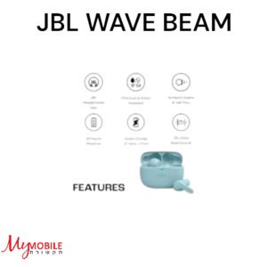 אוזניות בלוטוס  JBL WAVE BEAM - לבן