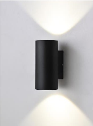אגם קיר וולקן כפול שחור LED CCT