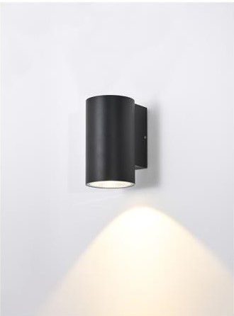 אגם קיר וולקן בודד שחור LED CCT