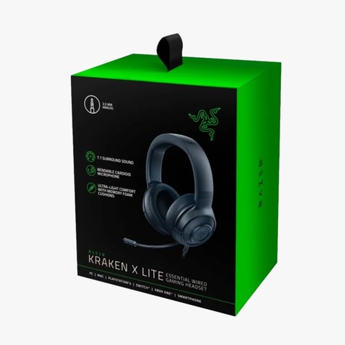 אוזניות גיימינג RAZER KRAKEN X LITE - שחור