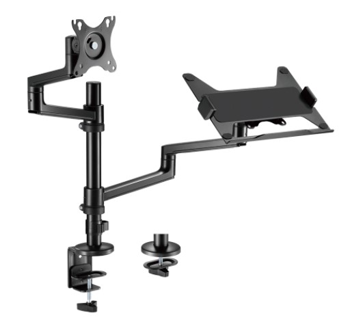 זרוע שולחנית כפולה ללפטופ ולמסך 17"-32" Lumi LDT72-C024ML