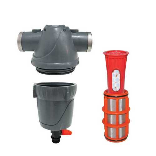 סנן דירתי עמיעד אלפא AMIAD COMPACT שחור 50 מיקרון למניעת אבנית עם חיבורי 1 צול