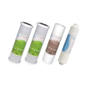 סט 4 פילטרים למערכת מים 4 שלבים - סנן קו +סנן ספוג + 2 סנני פחם בלוק