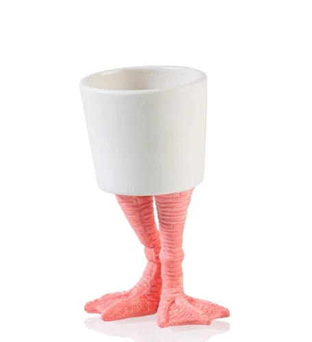 גלי לעציץ מעוצב רגלי פלמינגו קטן Flamingo Feet Planter S
