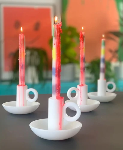 נר פמוט משעווה Candelabra Drip Candle