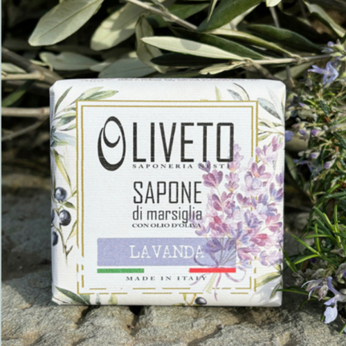 סבון מוצק OLIVETO שמן זית ולבנדר