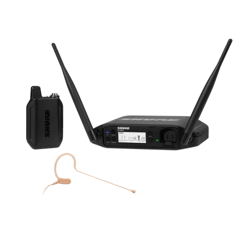 מערכת אלחוטית עם מיקרופון ראש ומשדר גוף Shure GLXD14+E/MX53-Z4