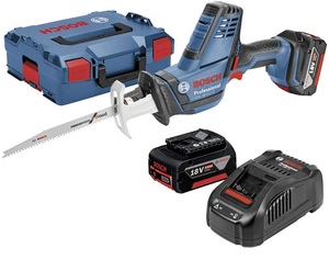 מסור חרב נטען GSA 18V-LIC כולל 2 סוללות 5AH מבית BOSCH