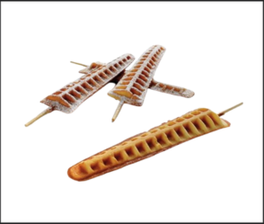 מכונת וופל בלגי על מקל תעשייתית – 4 משולשים