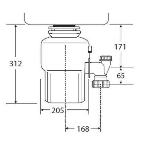 טוחן אשפה דגם Evolution 100