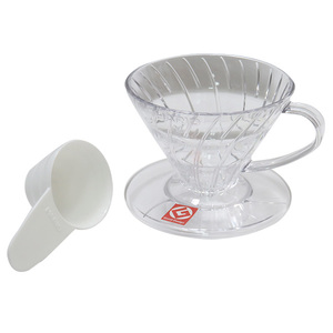 דריפר HARIO V60 להכנת קפה פילטר 1-2 כוסות בצבע שקוף פלסטיק