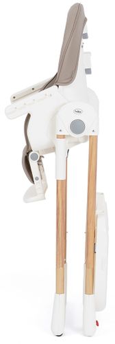 כסא אוכל לילדים Delicious בריפוד דמוי עור ומסגרת דמוי עץ, מצבי שכיבה וגובה - ירוק