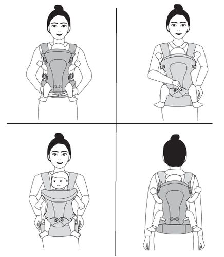 מנשא תינוק עם 4 מצבי נשיאה הארט ביט HeartBeat עד 15 ק