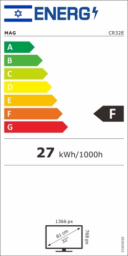 טלוויזיה מאג MAG 31.5” HD TV Model: CR32E 
