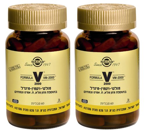 מבצע זוג - מולטי ויטמין VM-2000 (60 טבליות) - סולגאר