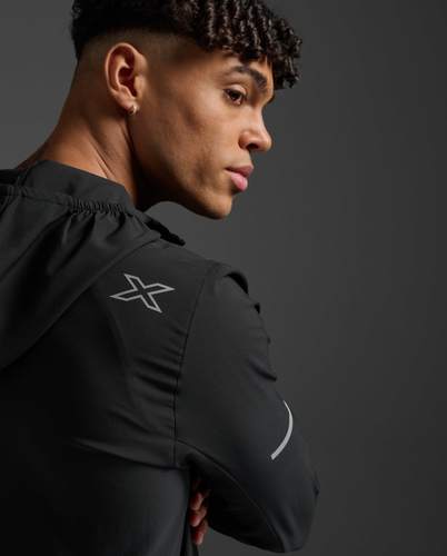 מעיל ריצה גברים Aero Jacket BLK/SRF