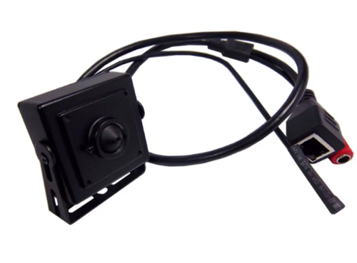 מצלמת כרטיס Pinhole IP להסלקה כולל מיקרופון חיצוני רגיש מאד