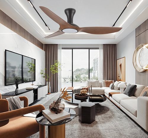מאוורר תקרה חכם שחור/אגוז PARIS 60'' SMART 