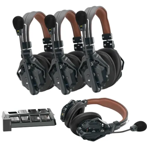 מערכת אינטרקום אלחוטי אוזניות כפולות 4 משתמשים HOLLYLAND Solidcom