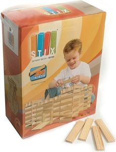 STIX - סטיקס משחק בנייה בתלת מימד עם 250 כפיסי עץ טבעי