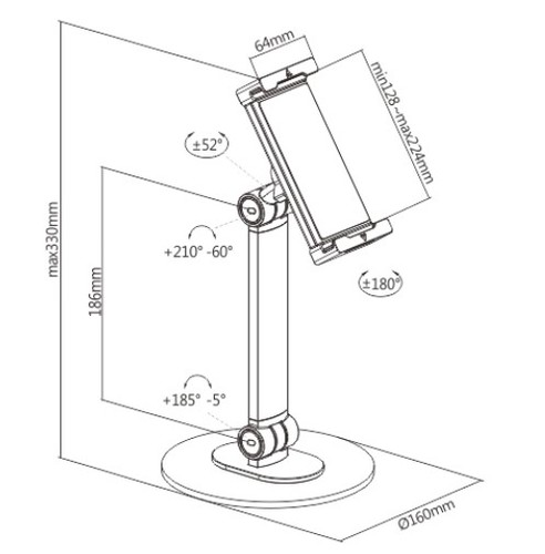 מעמד שולחני לטאבלטים 17