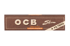 נייר גלגול OCB Virgin לא מולבן קינג סייז עם פילטר