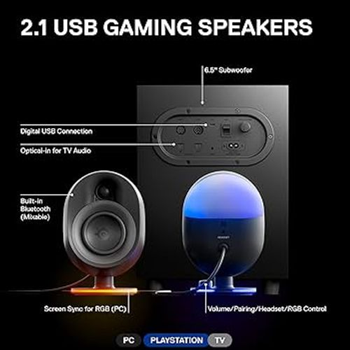 רמקולים עוצמתיים גיימינג SteelSeries Arena Arena 7