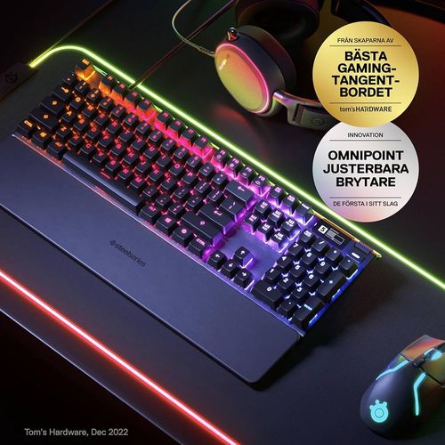 מקלדת גיימינג מכנית מקצועית SteelSeries Apex Pro Gen 3 TKL