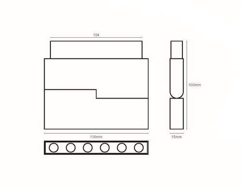 ספוט מגנטי מתכוונן עדשות   M15 LBM-6