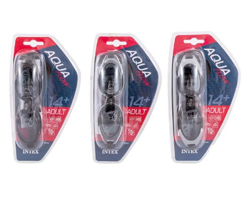 משקפי שחייה מקצועיות Water Sport עם ציפוי Anti Fog ומסנן קרינה לגיל 14+ (מגוון צבעים) אינטקס Intex