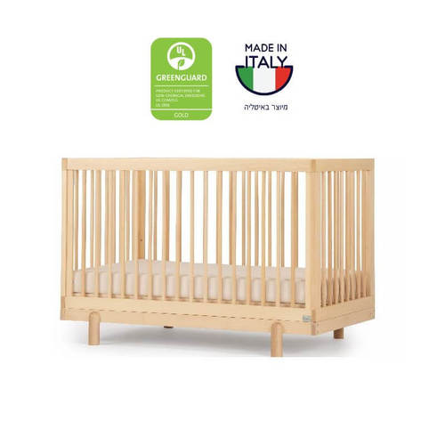 מיטת תינוק רוז 4 ב1 צבע טבעי סגל בייבי