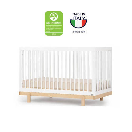 מיטת תינוק רוז 4 ב1 צבע טבעי סגל בייבי