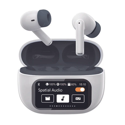 אוזניות בלוטוס TWS EarBuds F11 PiZZi עם מסך צבעוני - עברית