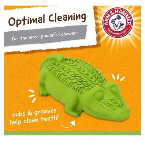 צעצוע לעיסה תנין/גורילה דנטלי לכלבים Arm & Hammer